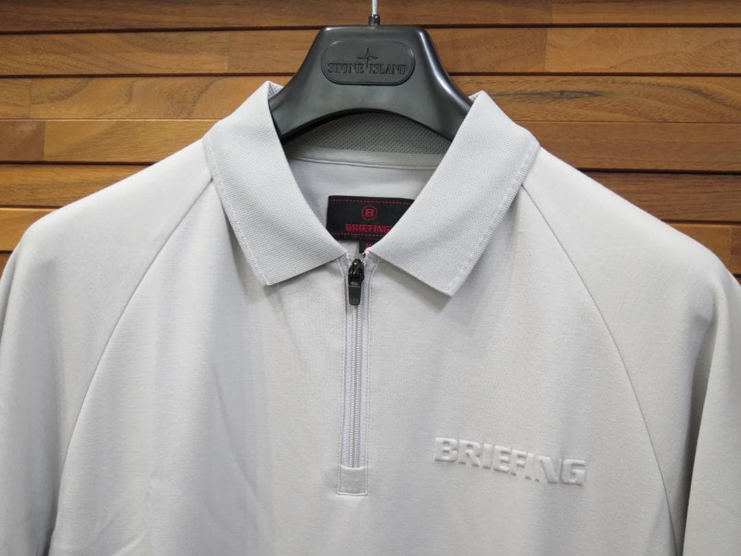 ⓂBRIEFING GOLFブリーフィングゴルフ 3DロゴハーフジップポロRF