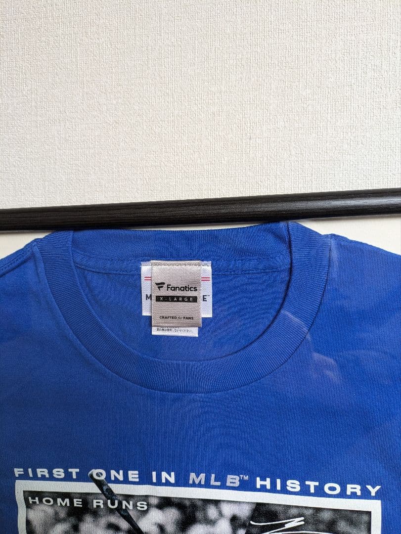 大谷翔平選手、50/50、Tシャツ、XLサイズ、Fanatics、額付