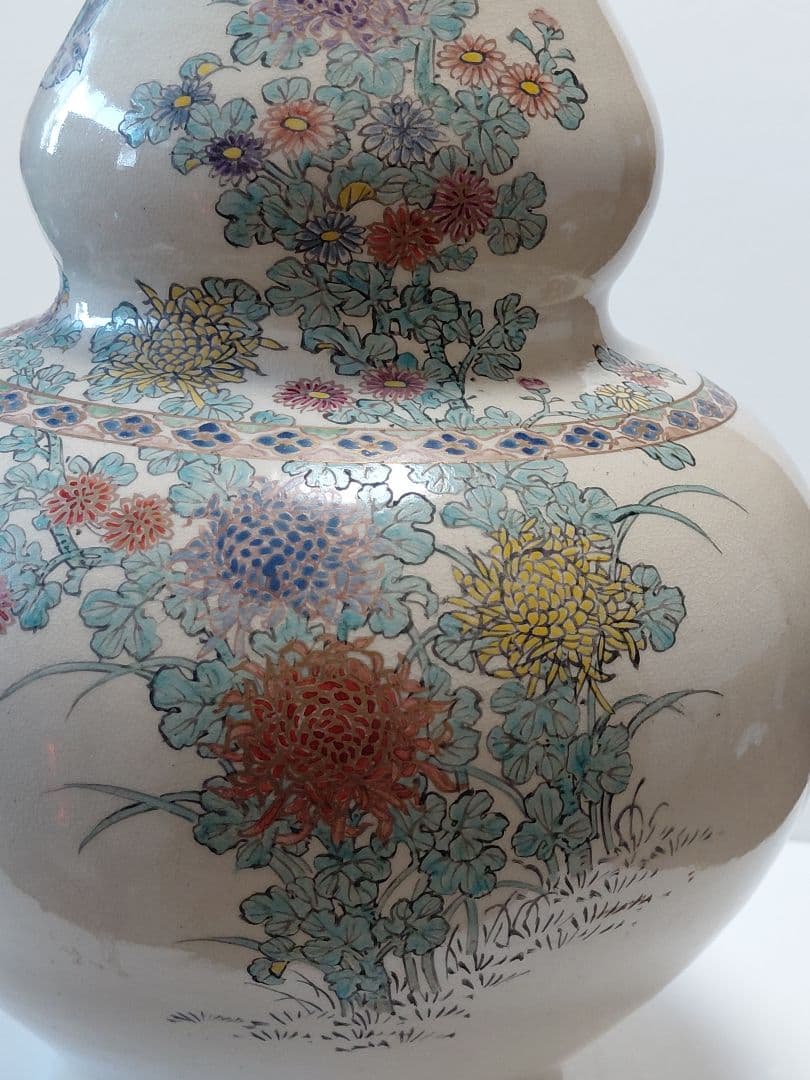 薩摩焼　薩摩大花瓶　大正期?　約42cm