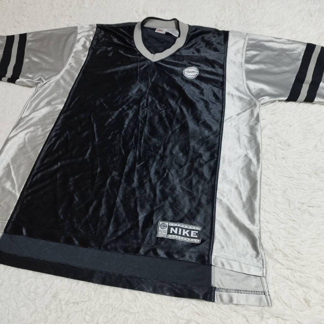 NIKE セットアップ 90s 白タグ バスケ ゲームウェア 黒銀