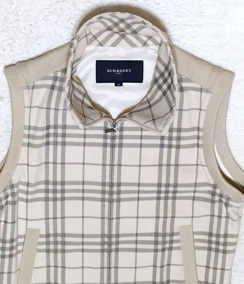 BURBERRY GOLF バーバリー ベスト M 羊毛 チェック