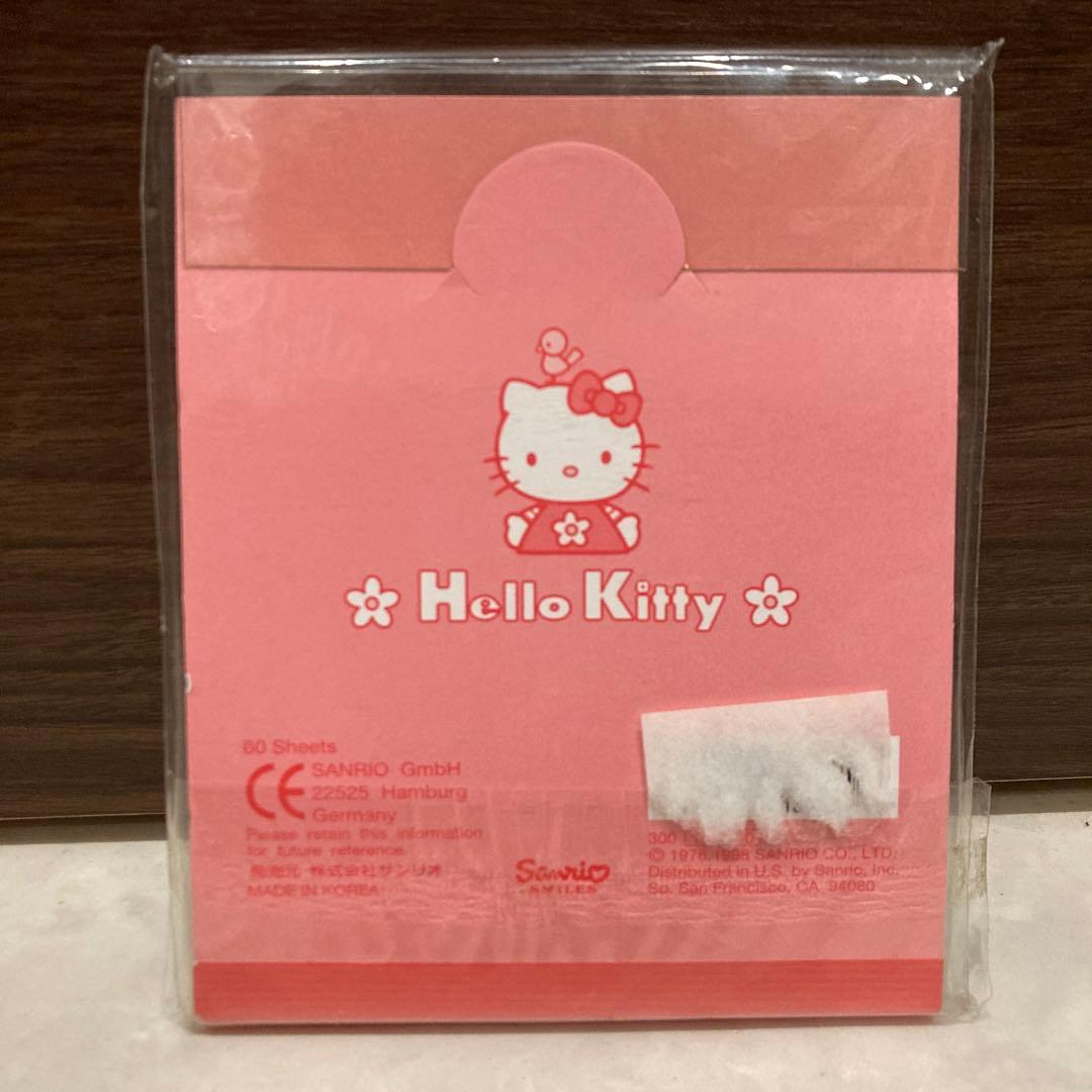 レトロ《1998年ハローキティ メモ帳》Hello Kitty☆便箋☆海外限定