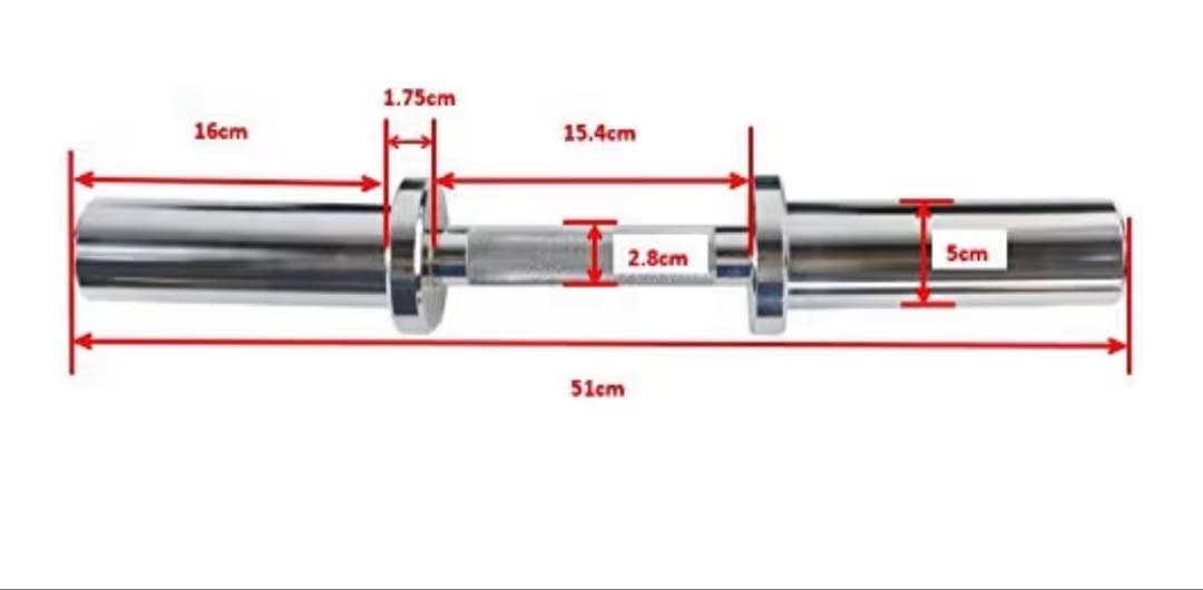 送料無料 オリンピック ダンベル シャフト 50mm ２本セット カラー付き