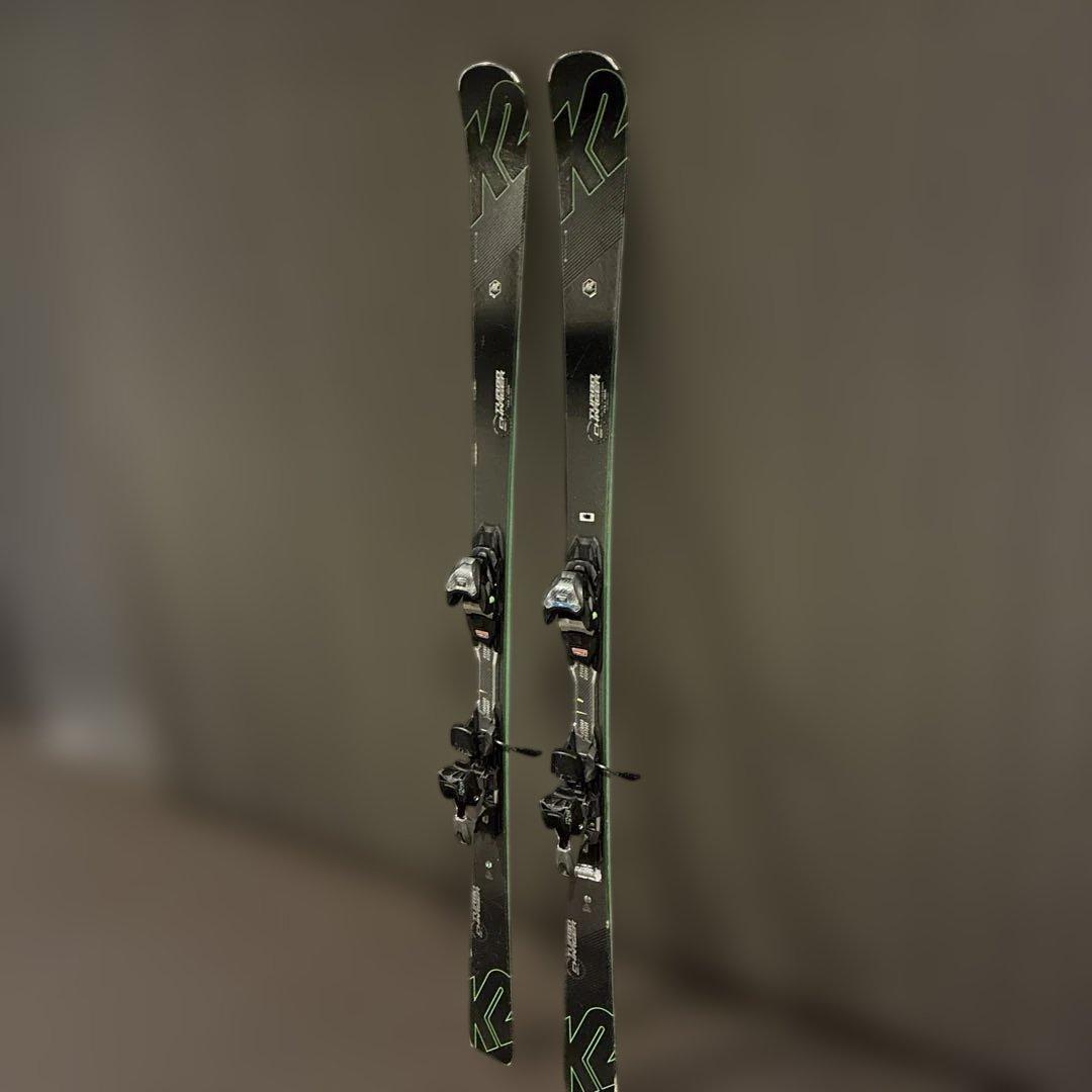 K2 スキー板 165cm ブラック/グリーン ターボチャージャー
