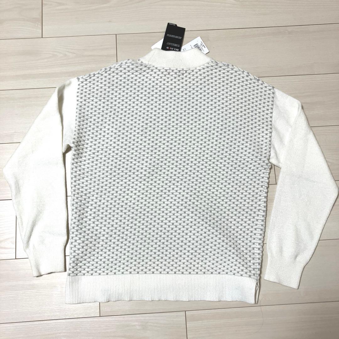 L 新品　ニューバランスゴルフ　レディース　セーター　ゴルフウェア　ニット　白