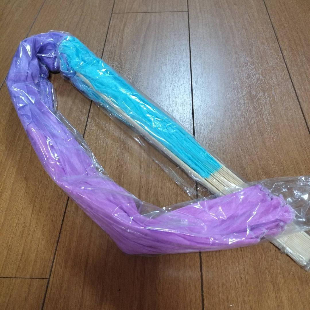 【新品】ビッグフラッターファンベール★最高級シルク♪右手のみ★パステルカラー