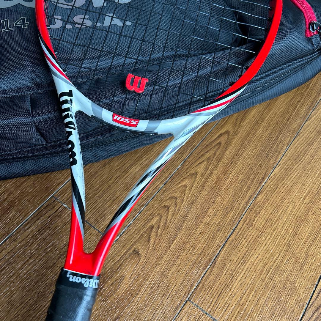 Wilson Steam 105S 硬式テニスラケット&バッグ新品グリップテープ