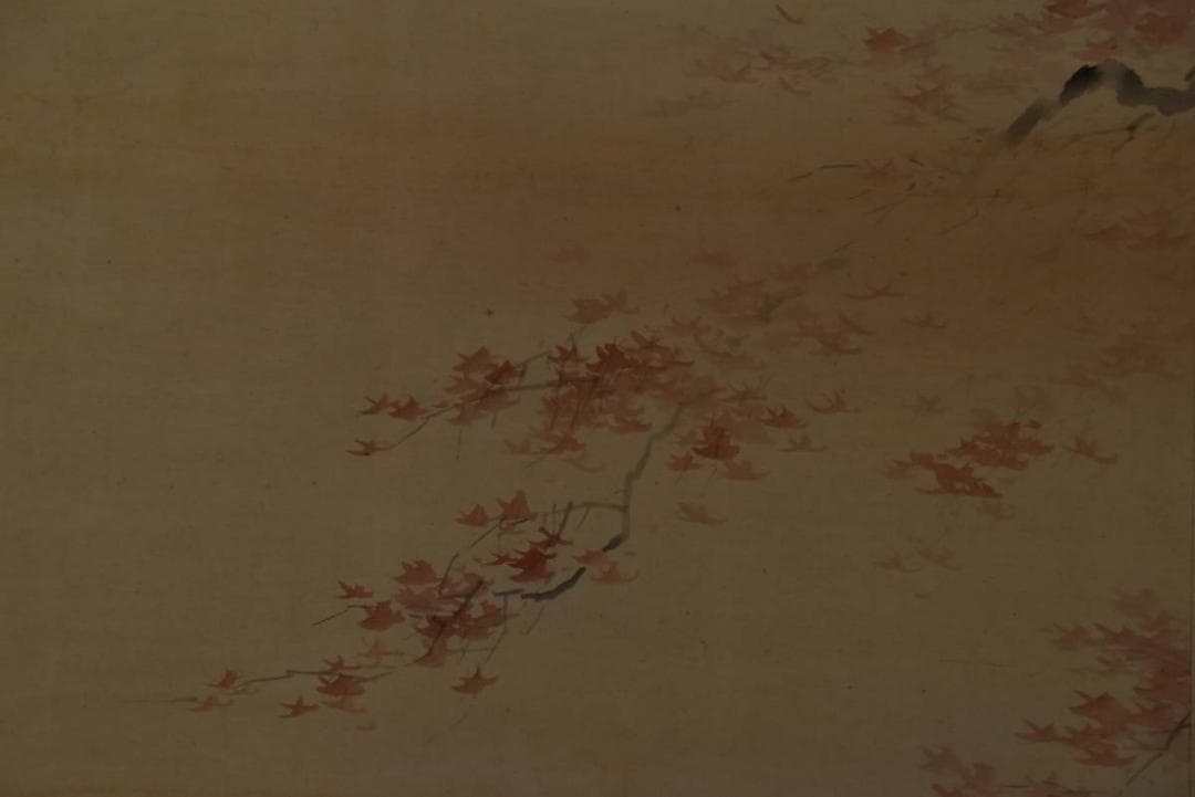道春/林間酒温図/紅葉酒人物図/掛軸/名家伝来/AA-151