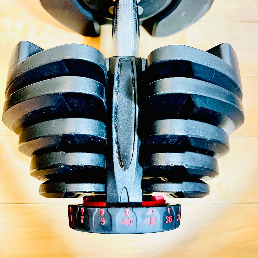 【極美品①】 可変式ダンベル 40kg 17段階調整 ダイヤル式 BARWING