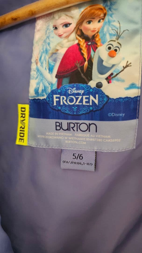 Burton Frozenアンナと雪の女王キッズ子供スキーウェア110-120