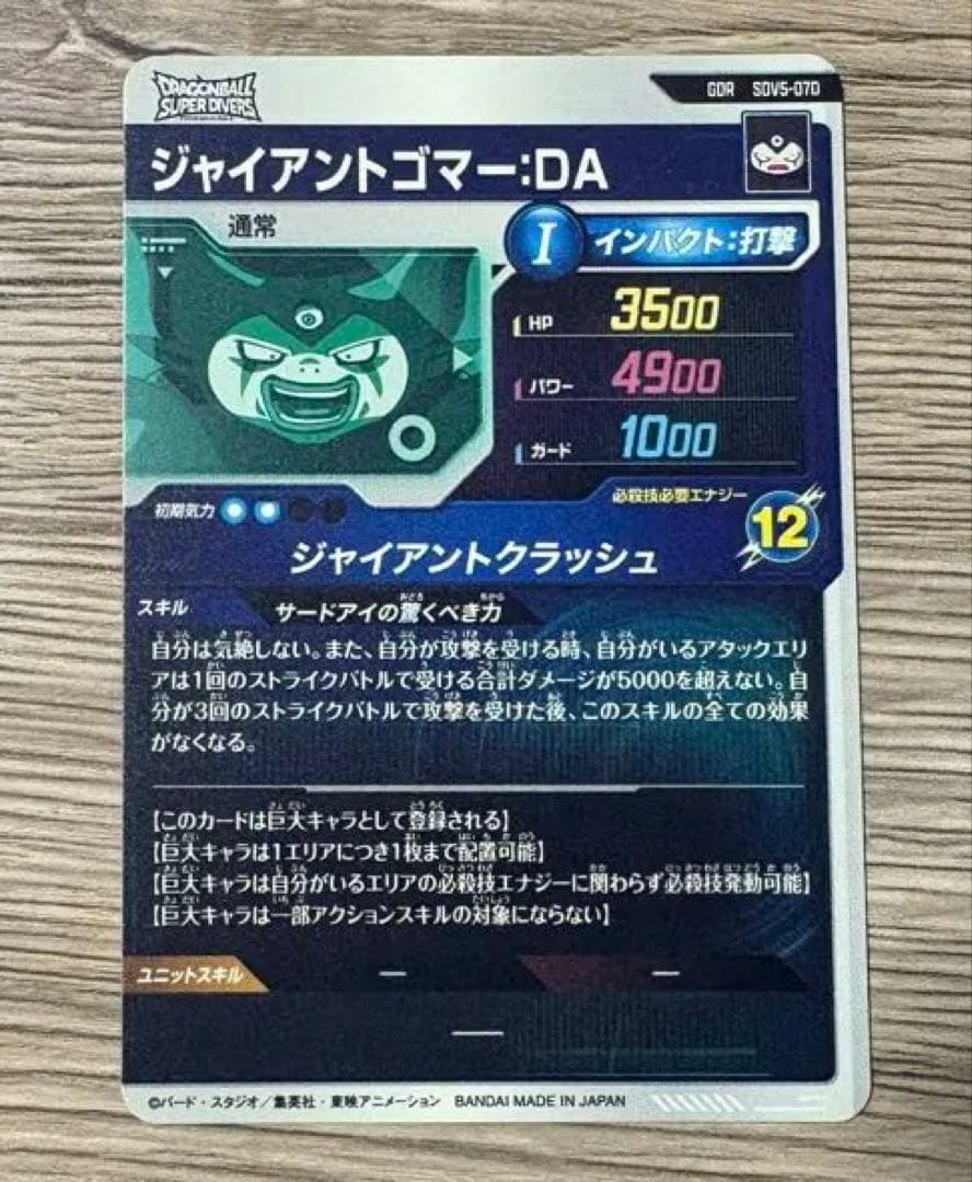 sdv5-070 ジャイアントゴマー DA GDR 5弾