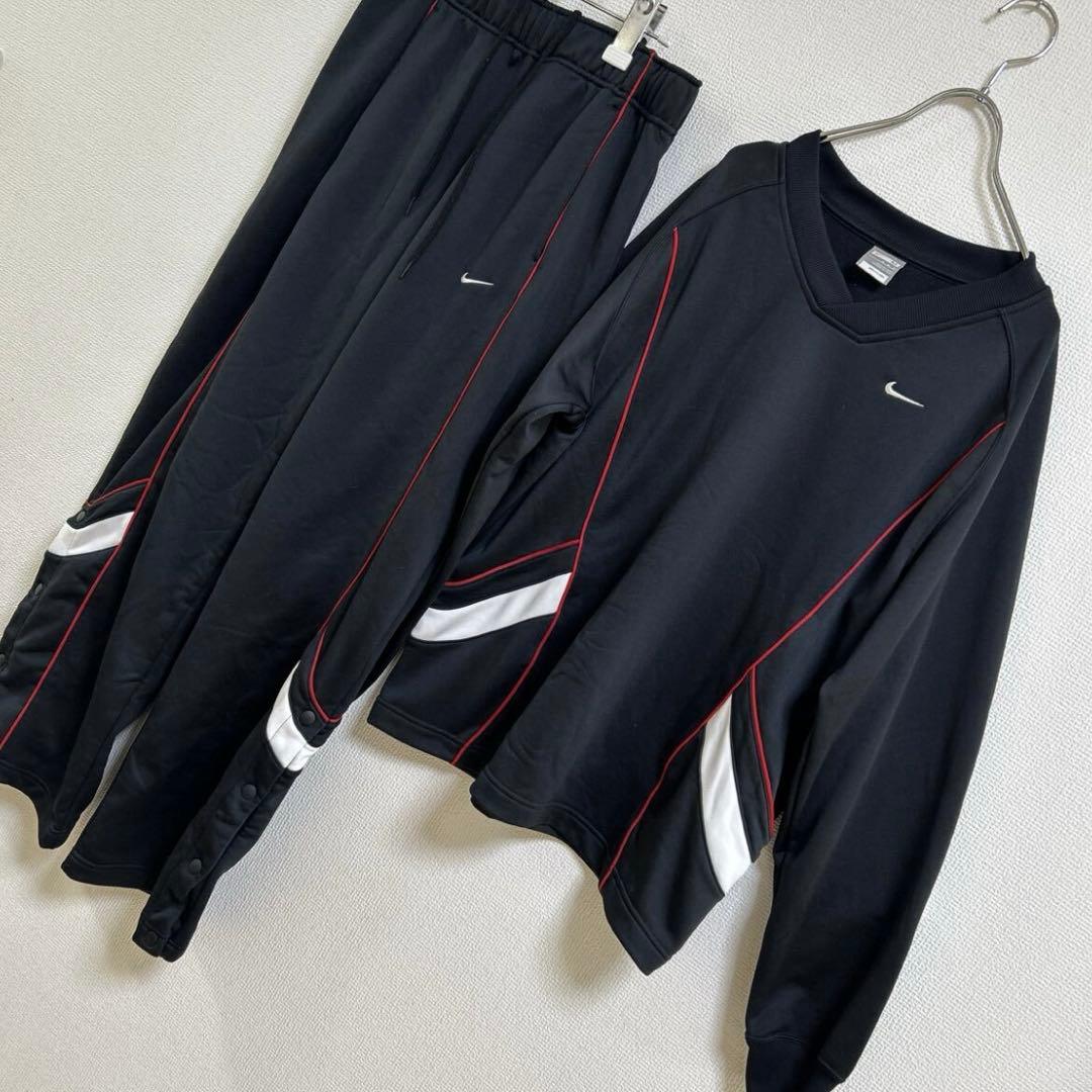 希少 00s ナイキ　スウェット ジャージ 上下セット　Mサイズ　Vネックy2k