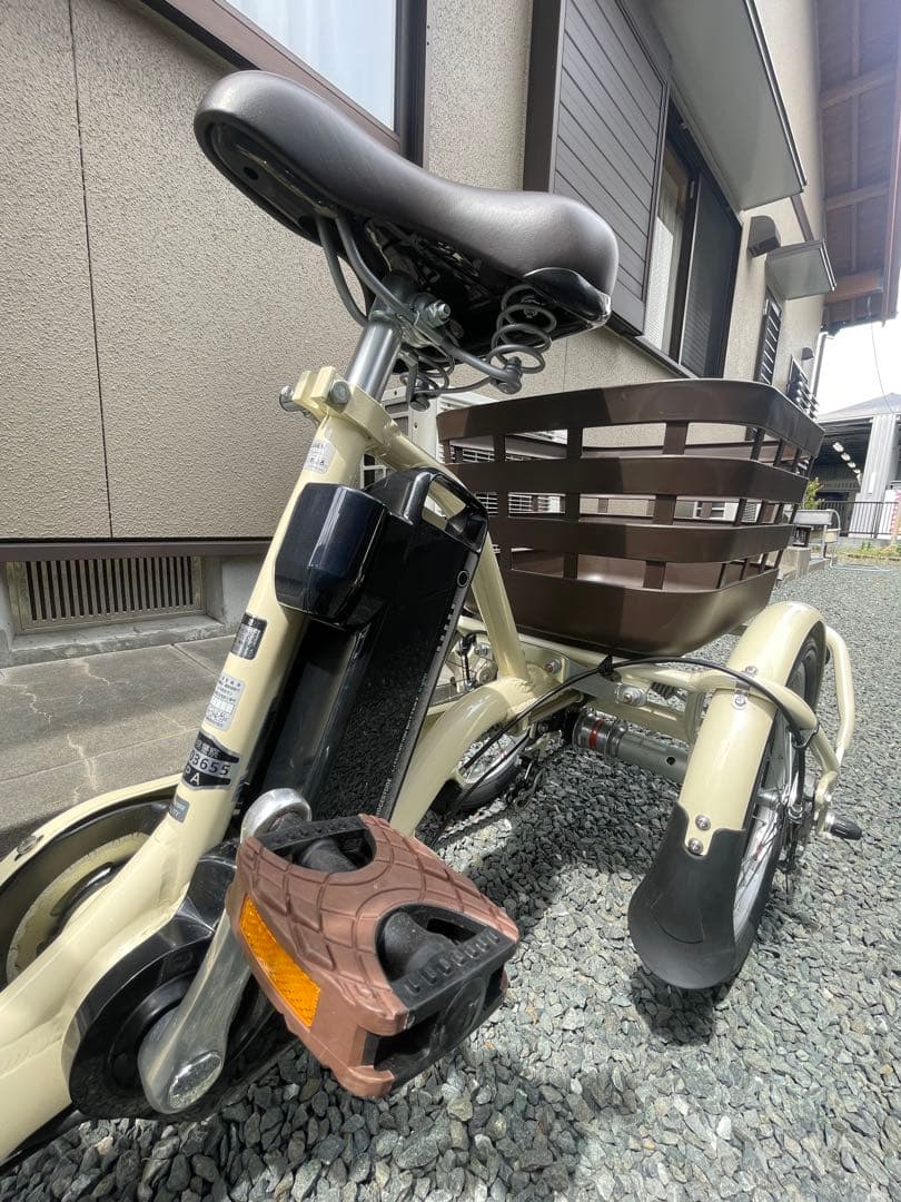 【電動三輪自転車】ブリヂストン ラクット（RAKUTTO）極美品／前後カゴ付き