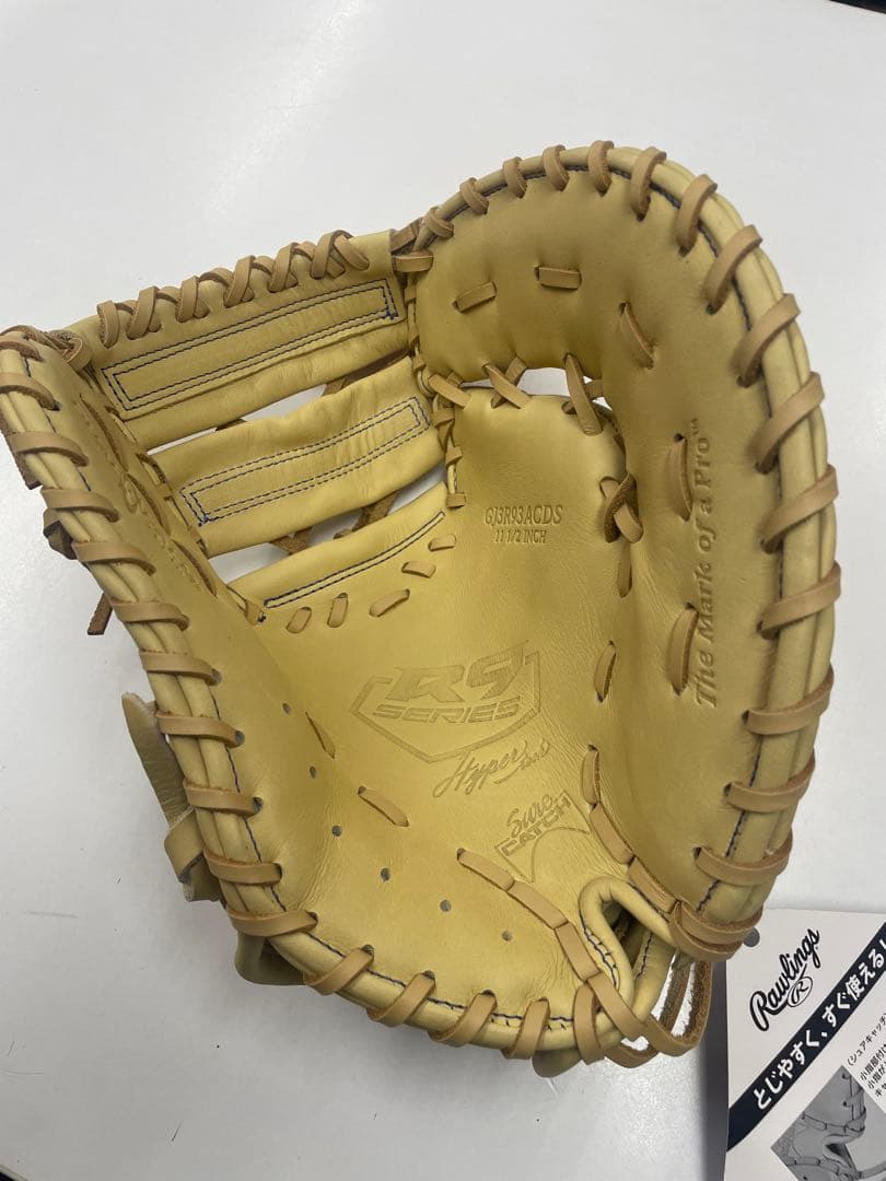 n*u様 新品 ローリングス 少年軟式用ファーストミット 右投用 キャメル