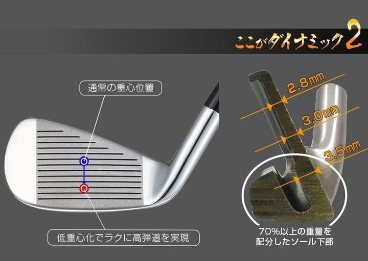 【ヘッド6個】強反発で飛ばす! ダイナミクス アイアン カスタム用ヘッド単品