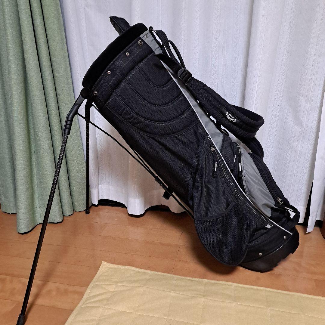 キャロウェイキャディバックスタンド式。状態良好。入り口9インチ。フード無し。