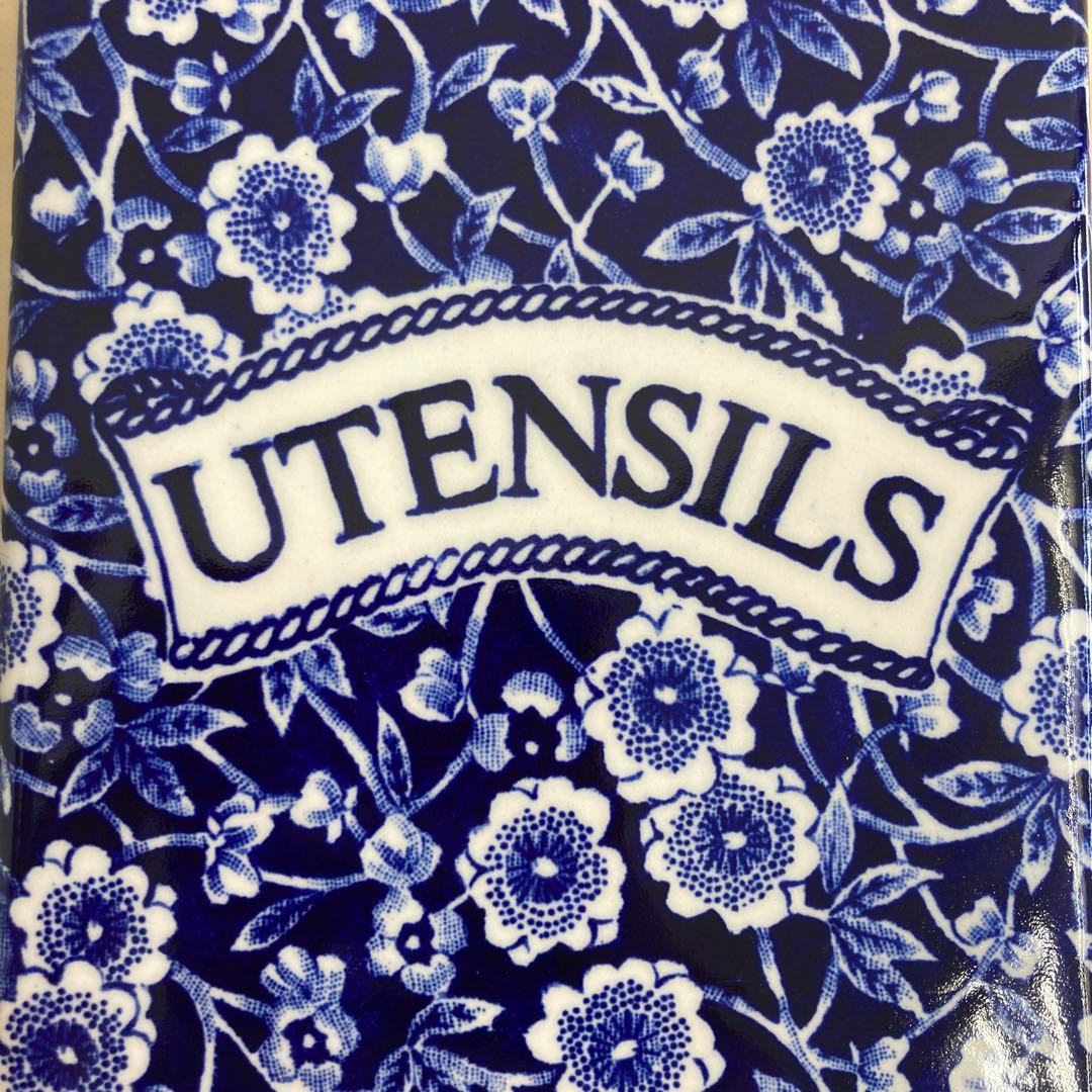 Burleigh バーレイ 花瓶 UTENSILS柄 ジャーCalicoシリーズ
