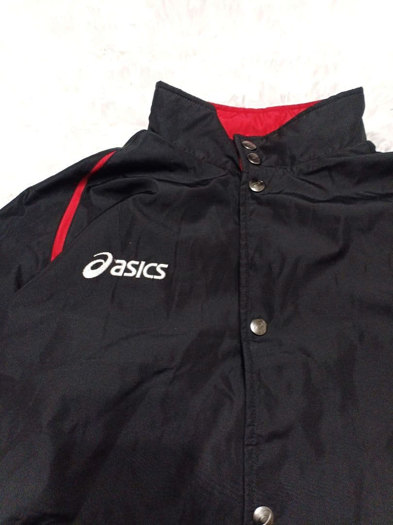 asics スナップボタン ジャージ セットアップ ブラック L