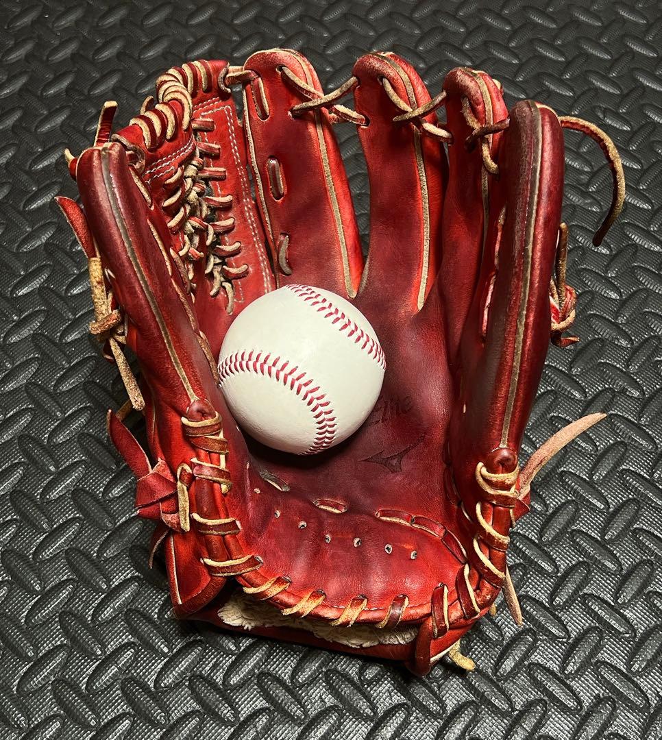 ミズノ グローバルエリート ダイバーシティブルー 軟式 内野手用 グローブ 坂本