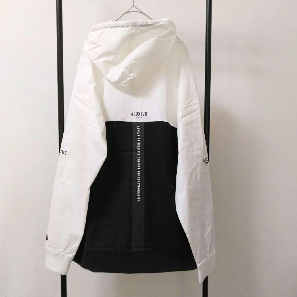 [サンプルSALE /D341 ] LUXE/R ナイロン布帛プルパーカーWH