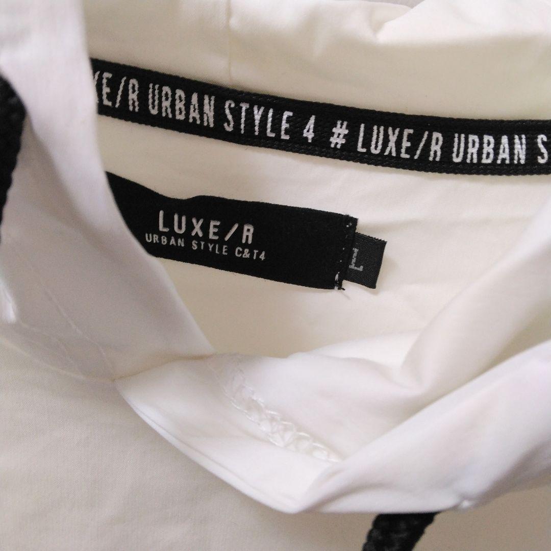 [サンプルSALE /D341 ] LUXE/R ナイロン布帛プルパーカーWH
