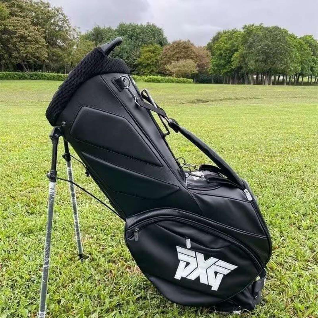 PXG ゴルフ キャディバッグ ゴルフバッグ クラブケース ブラック 男女兼用