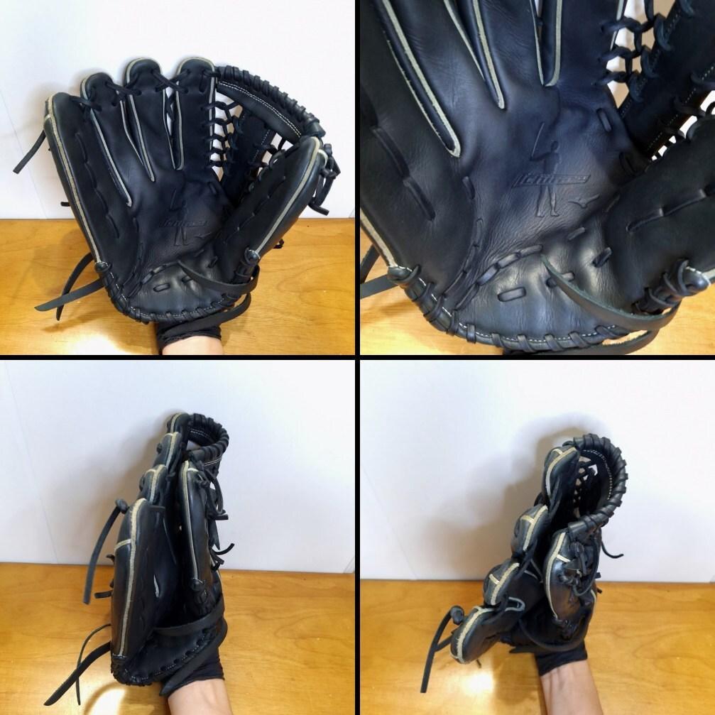 ミズノ イチローモデル 引退記念 プラチナ シルエット刻印 外野用 軟式グローブ