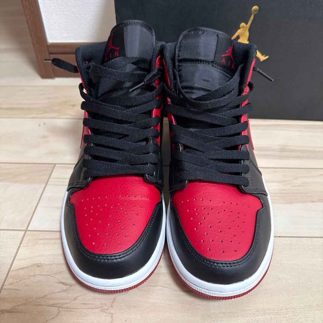 【美品】使用感ほぼなしNike Air Jordan 1 MID赤黒