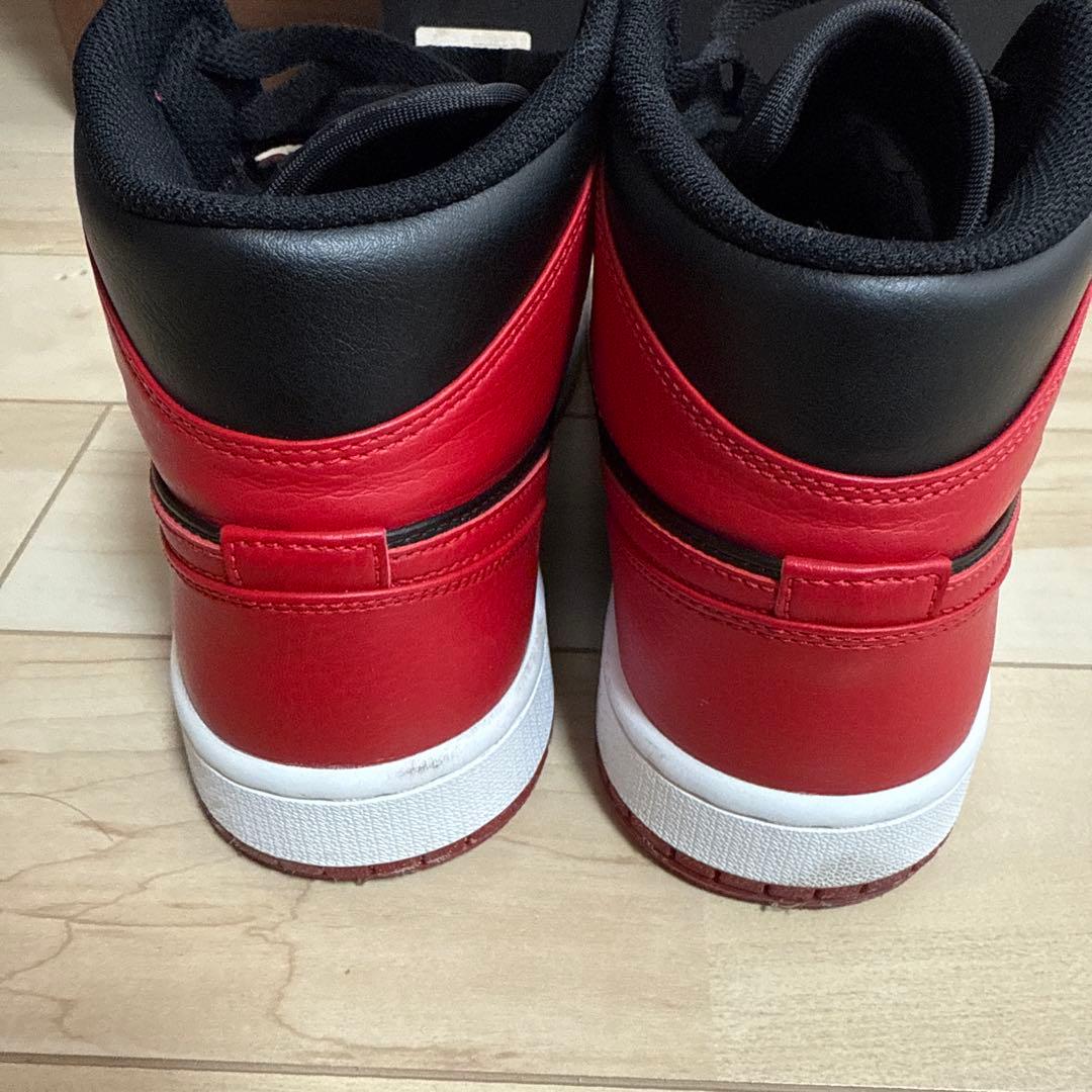 【美品】使用感ほぼなしNike Air Jordan 1 MID赤黒