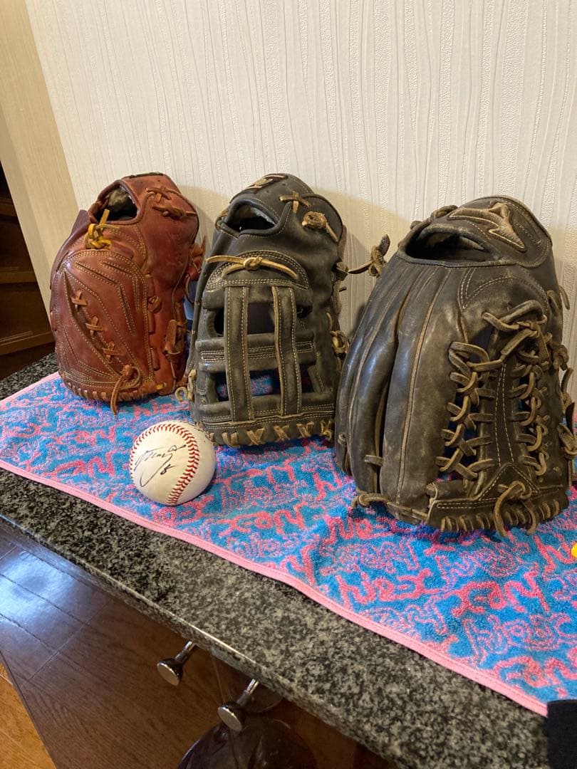 中学硬式野球　ゴリゴリの左利きグローブ3点セット