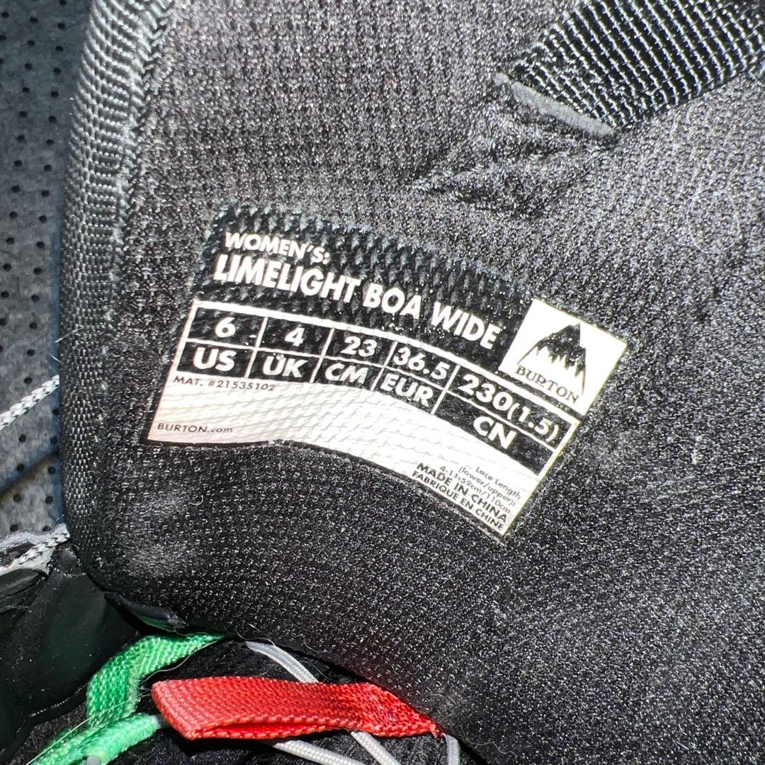 BURTON レディース 23cm LIMELIGHT DUALBOA WIDE