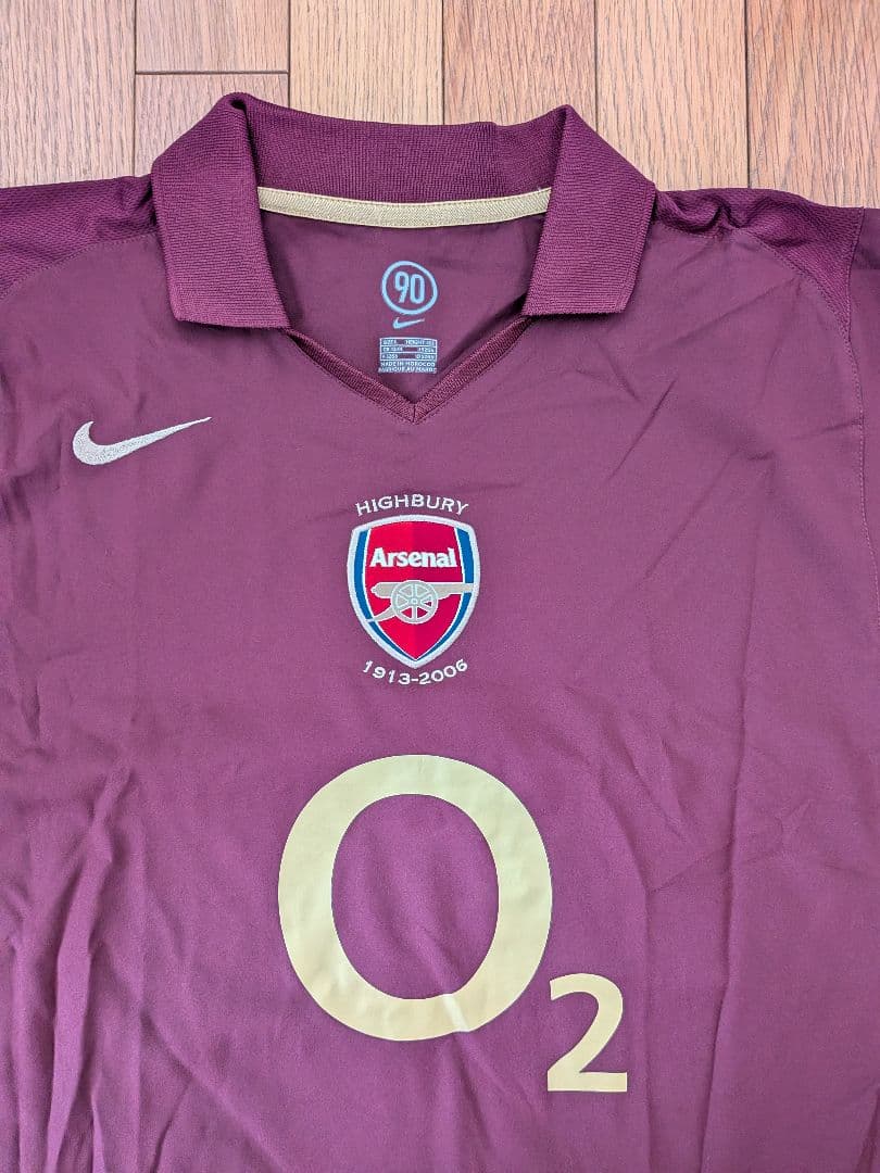 2005-06 NIKE アーセナル ラストハイバリー記念モデル ゲームシャツ