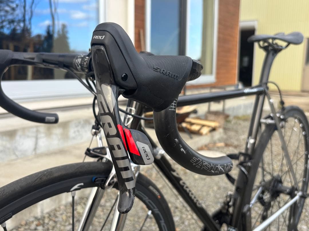 SRAM RED 22 クロモリ　スチール　ロードバイク ブラック