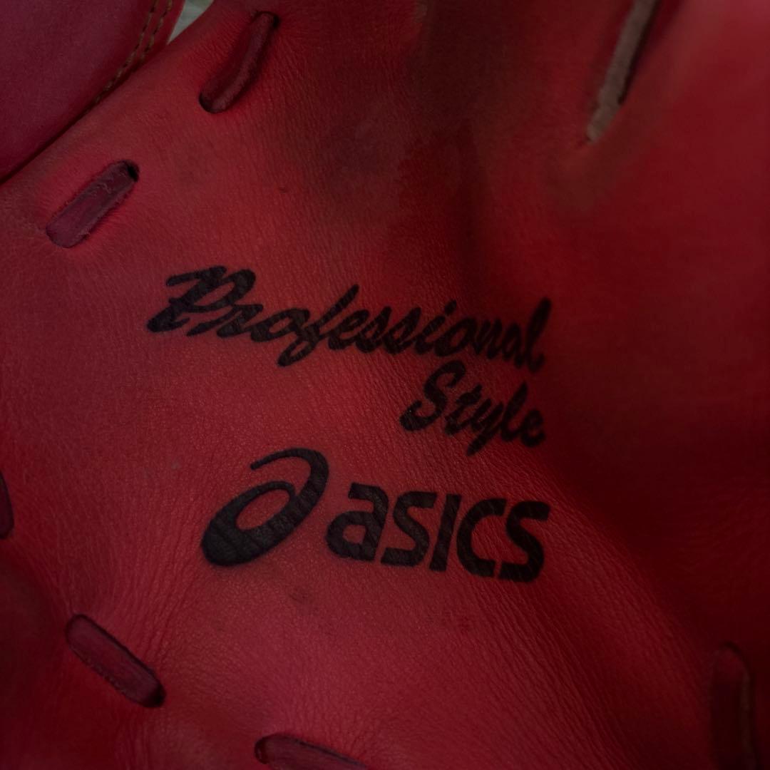 ASICS 軟式グローブ プロフェッショナルスタイル レッド