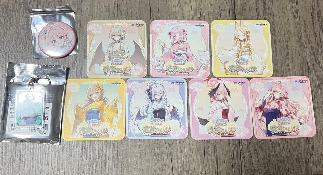 ブルーアーカイブ 浅草さんぽ コースター全種＋渋谷モディ アイリ ナツ品