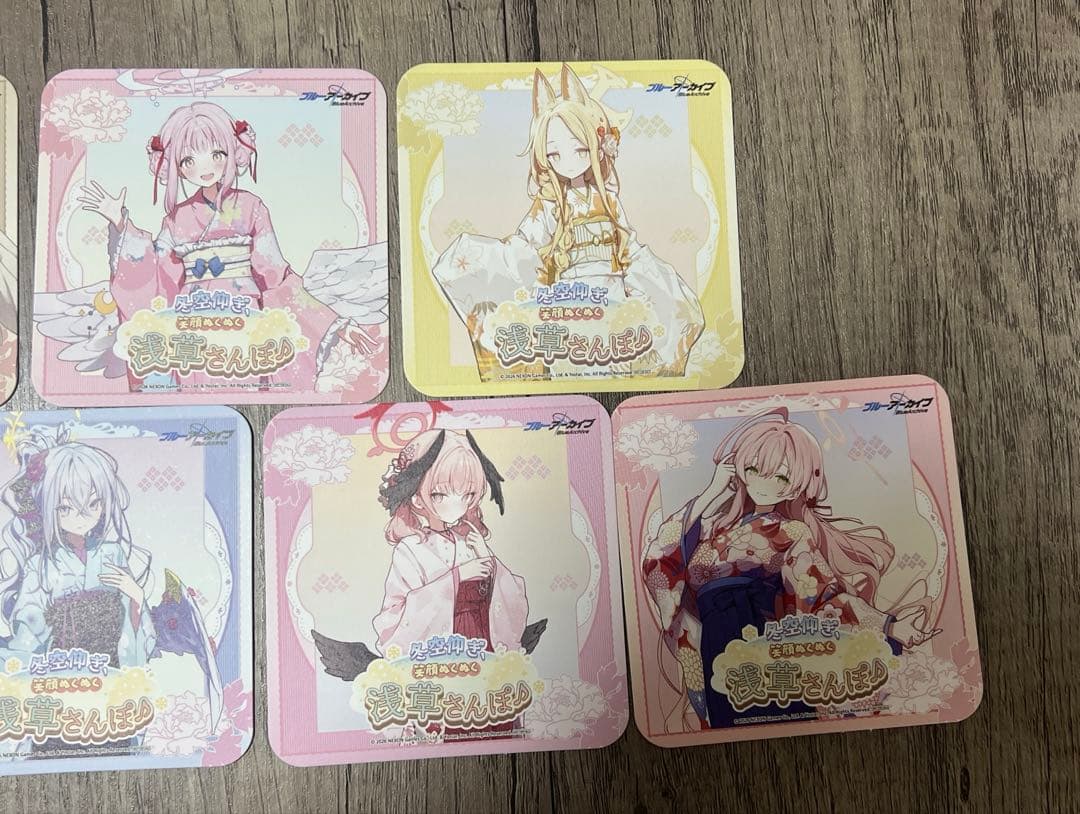 ブルーアーカイブ 浅草さんぽ コースター全種＋渋谷モディ アイリ ナツ品