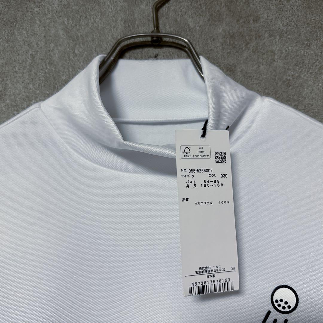 【新品】 Pearly Gates パーリーゲイツ モックネック長袖 ホワイト
