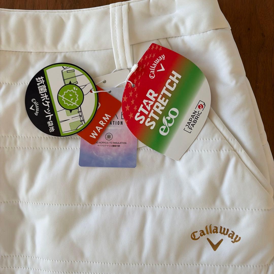 新品未使用Callaway 中綿キルティングスカート M プリーツ付き