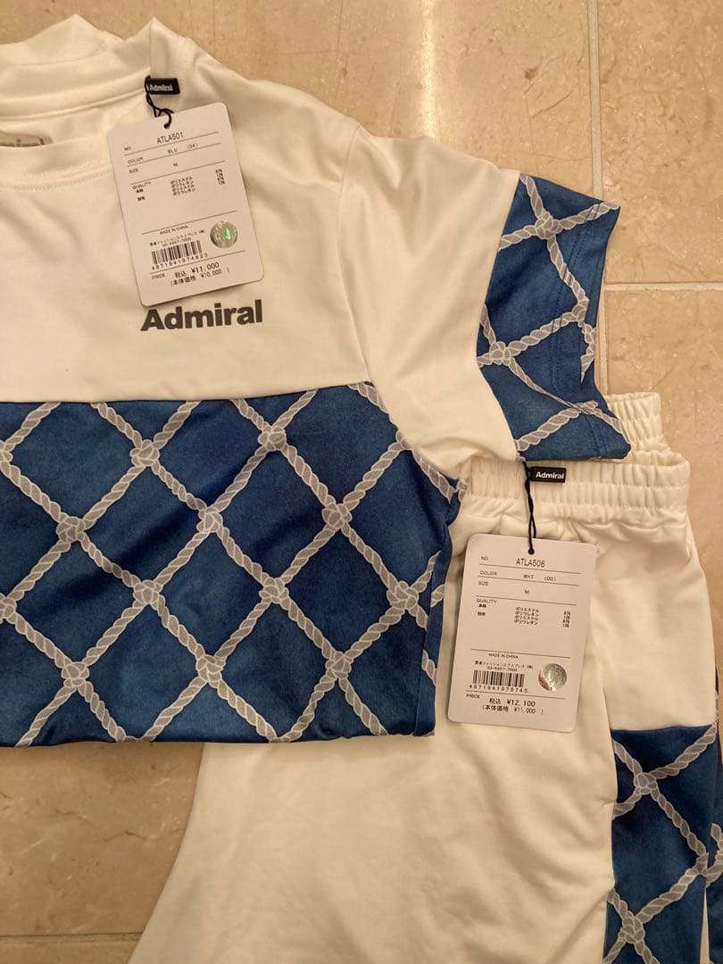 【値下げしました】【新品】Admiral テニスウェア Mサイズ 青白