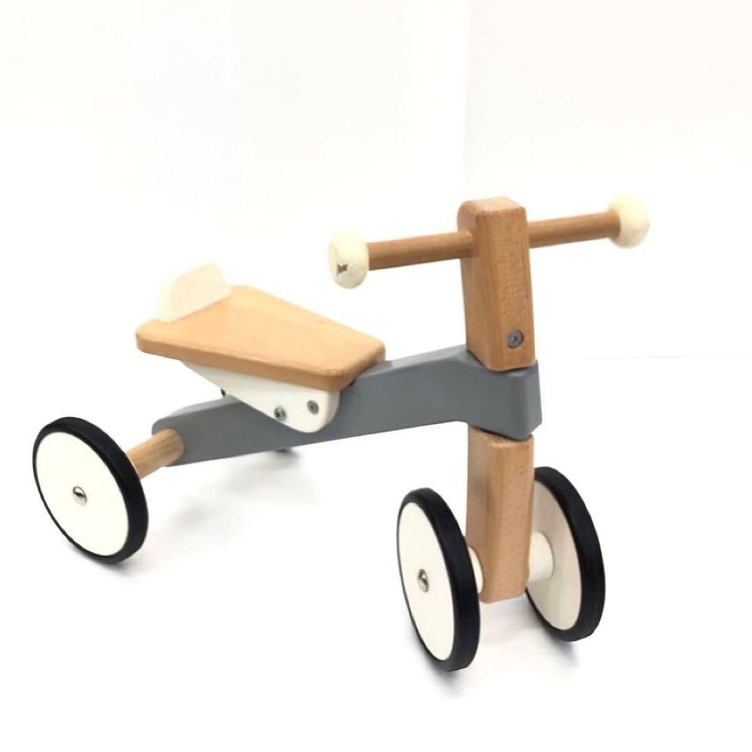 Bornelund ボーネルンド　木の四輪バイク　bajocycle グレー