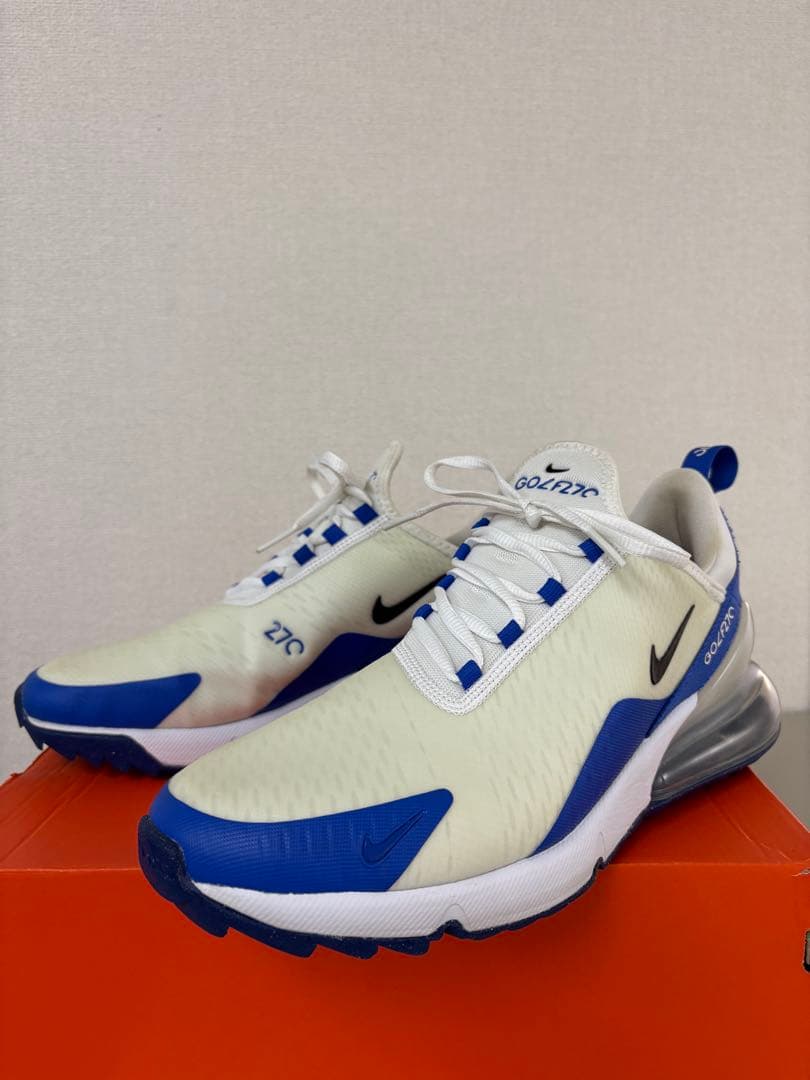 Nike Air Max 270 ゴルフシューズ ホワイト/ブルー