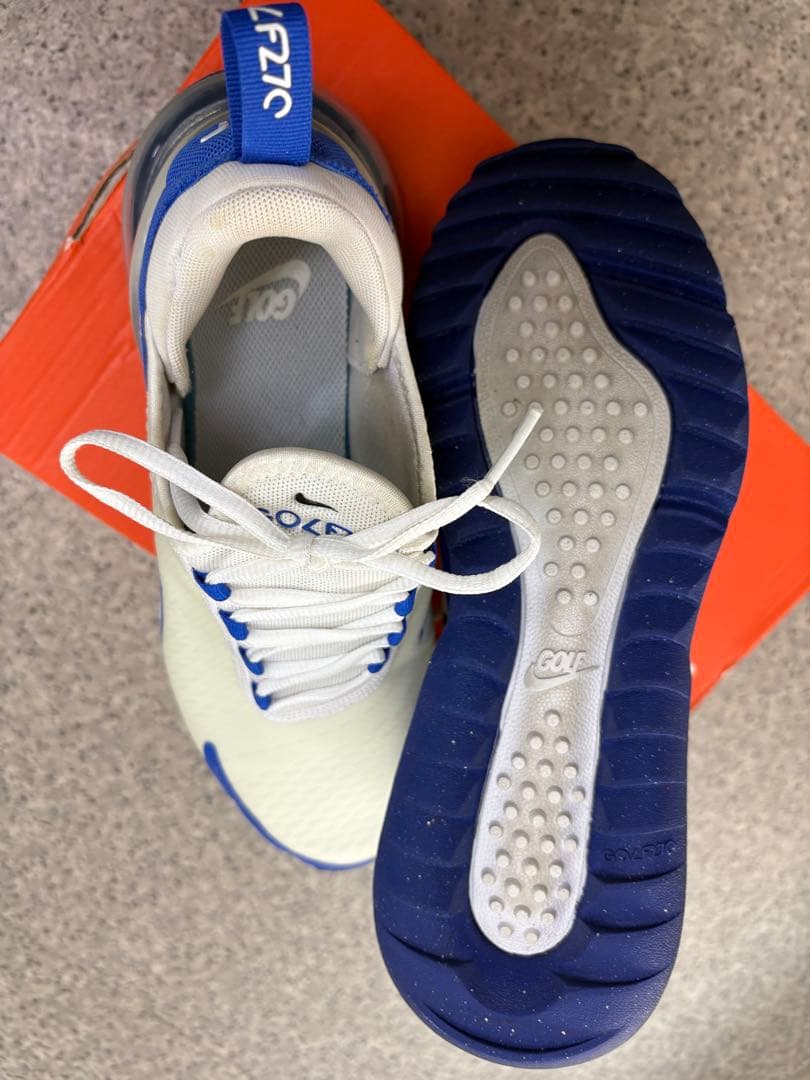 Nike Air Max 270 ゴルフシューズ ホワイト/ブルー