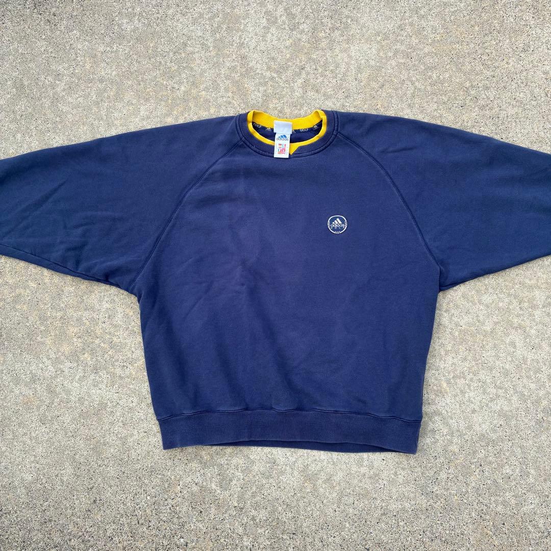 90s adidas golf vintage スウェット　ネイビー　L