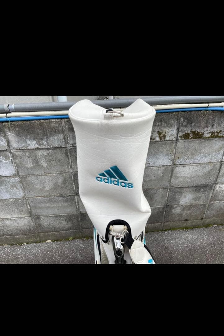 adidas キャディバッグ ホワイト・ターコイズ