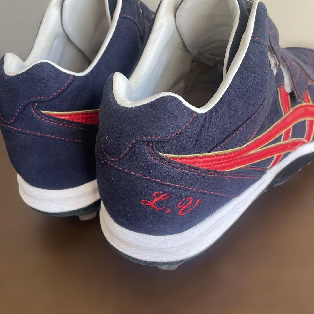 小*僧様 asics GOLDSTAGE 野球シューズ ネイビー/レッド