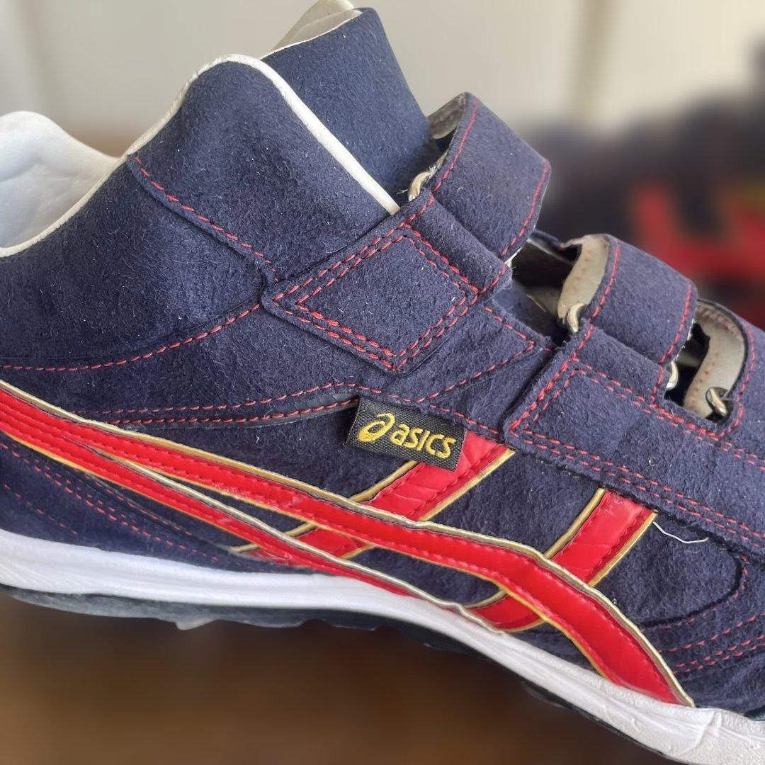 小*僧様 asics GOLDSTAGE 野球シューズ ネイビー/レッド