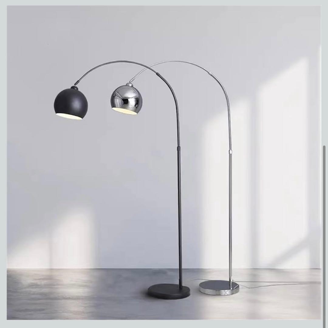 Dimmable アーチ型　フロアランプ　シルバー