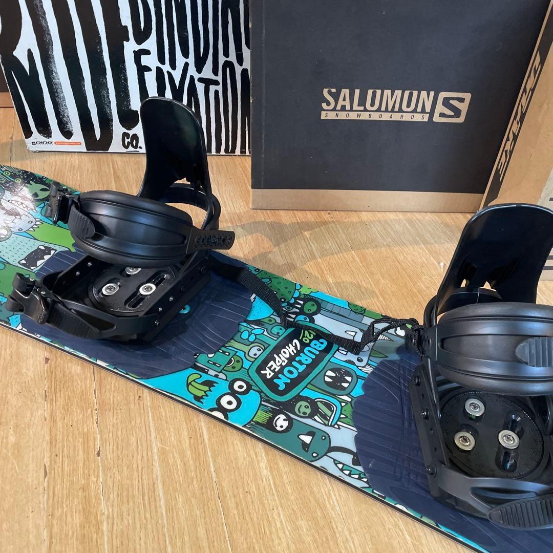 BURTON　キッズスノーボードセット　120cm　バートン　バイン付3点セット