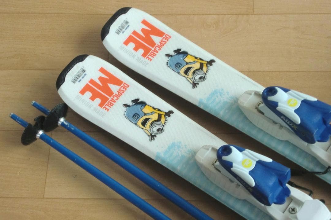 ■■送料無料■子供用スキーフルセット■板116靴22■WAX済■ミニオン■■