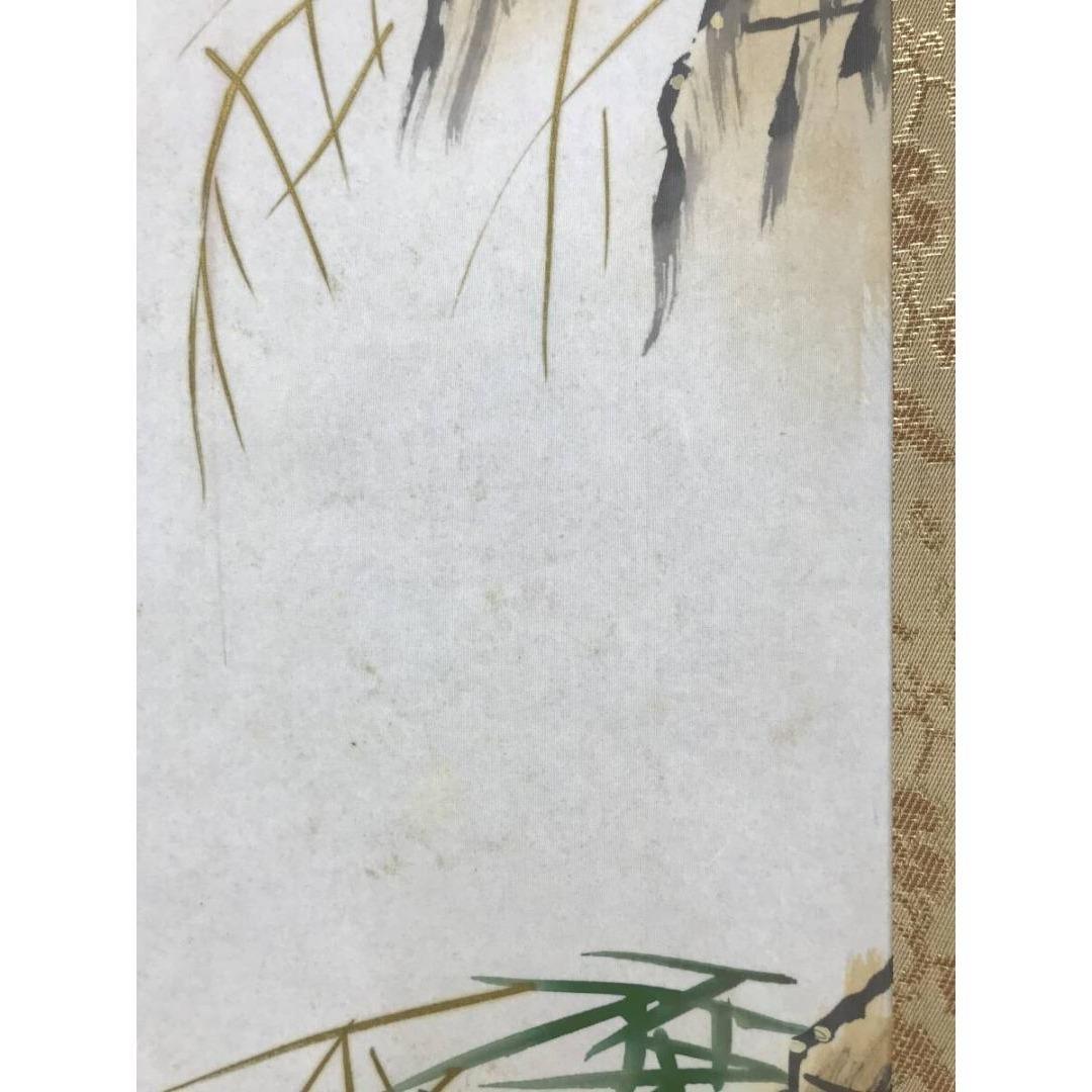 真作/京石/猛虎図/花鳥図/トラ図/掛軸/名家伝来/AK-726